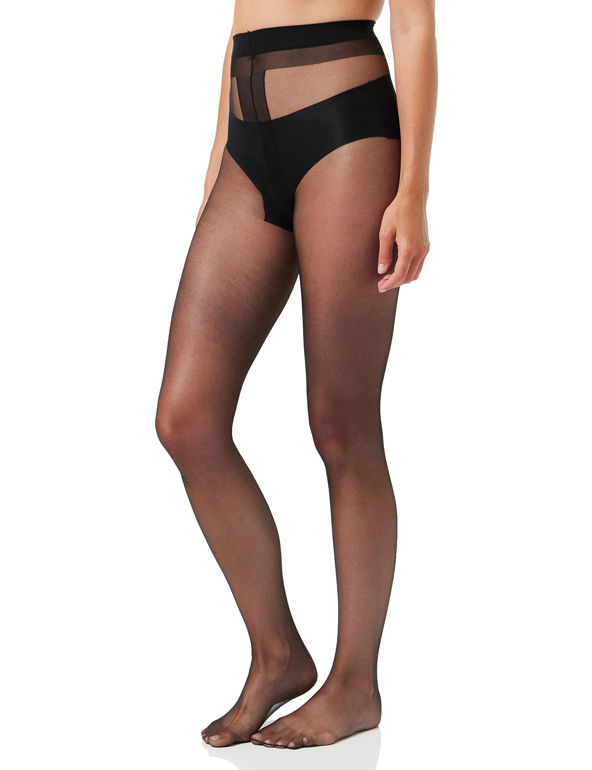 Hudson Simply Shine 15 Women's Tights Pack of 2 Transparent Shimmer 15 Denier, Black 0005, 40-42