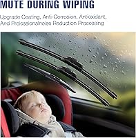 Vista 155 de 28"+20" Limpiaparabrisas frontales para Toyota Sienna 2020 2019 2018 2017 2016 2015 2014 2013 2012 2011 2010 (Juego de 2) Adaptador de gancho J/U