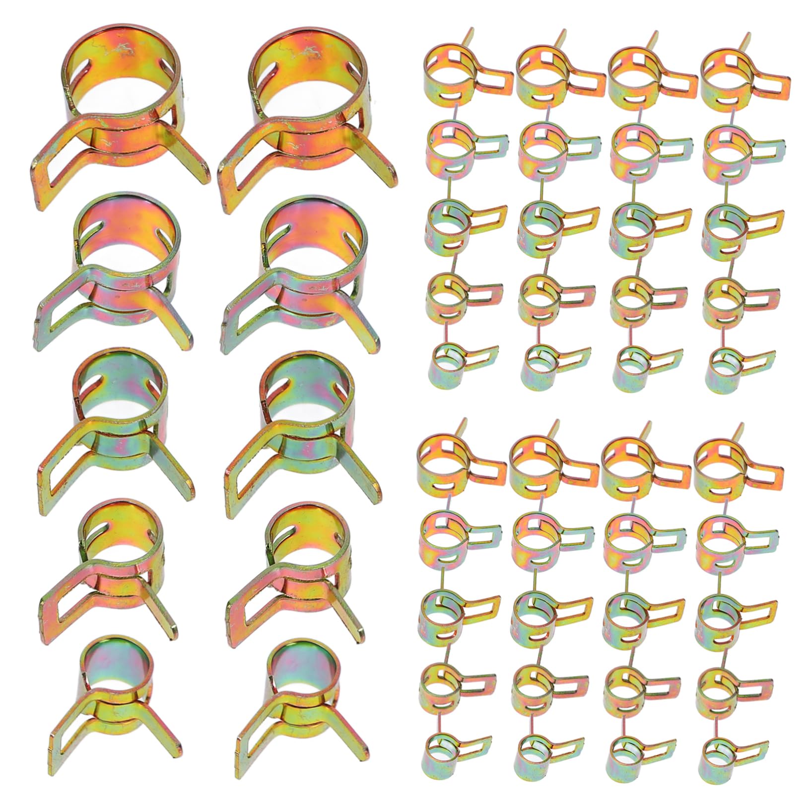 Unomor Piece Car Hose Hoops Set Oil Hose Clamps Heavy Duty Tubing Clamps for Oil Lines Mm-mm Sizes