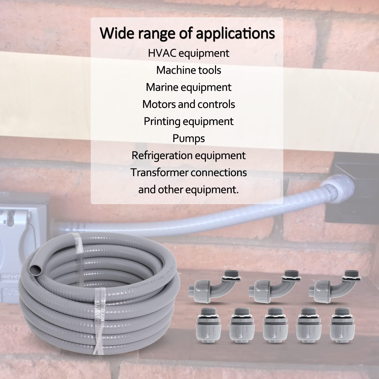 Amazon.co.jp: 非金属 リキッドタイトコンジット&コネクタキット 3/4