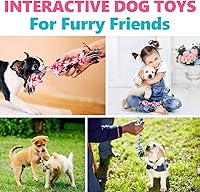 Vista 4 de Juguetes de cuerda para perros, juguete de cuerda masticable para perros medianos y pequeños, limpieza de dientes de gato, cachorro, cuerda