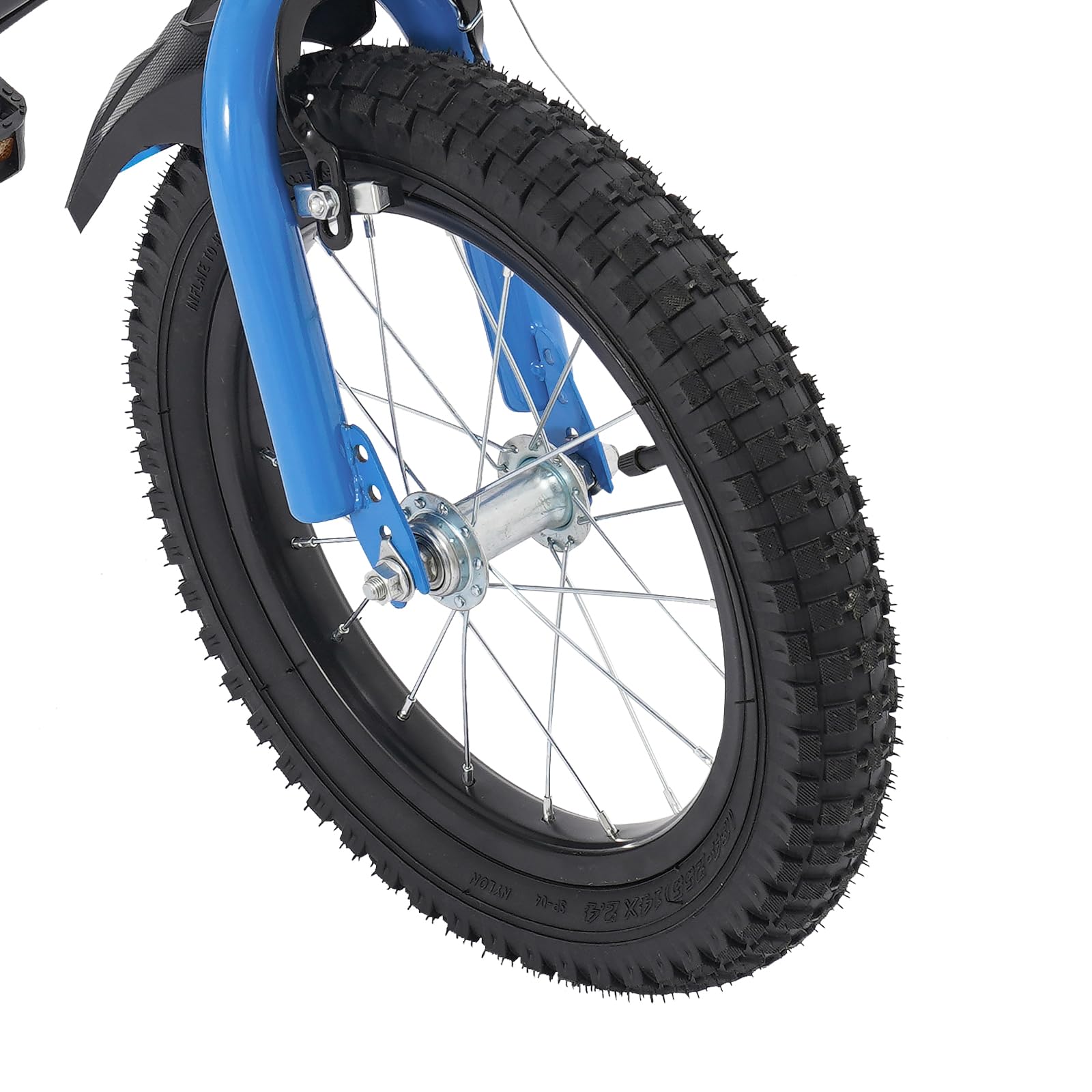 14 Zoll Kinderfahrra, Verbessert Jungen und Mädchen Fahrrad Kinder mit Stützrädern und Wasserflasche, 3-6 Jahre, Höhenverstellbar Jungenfahrrad, Robust und Stabil