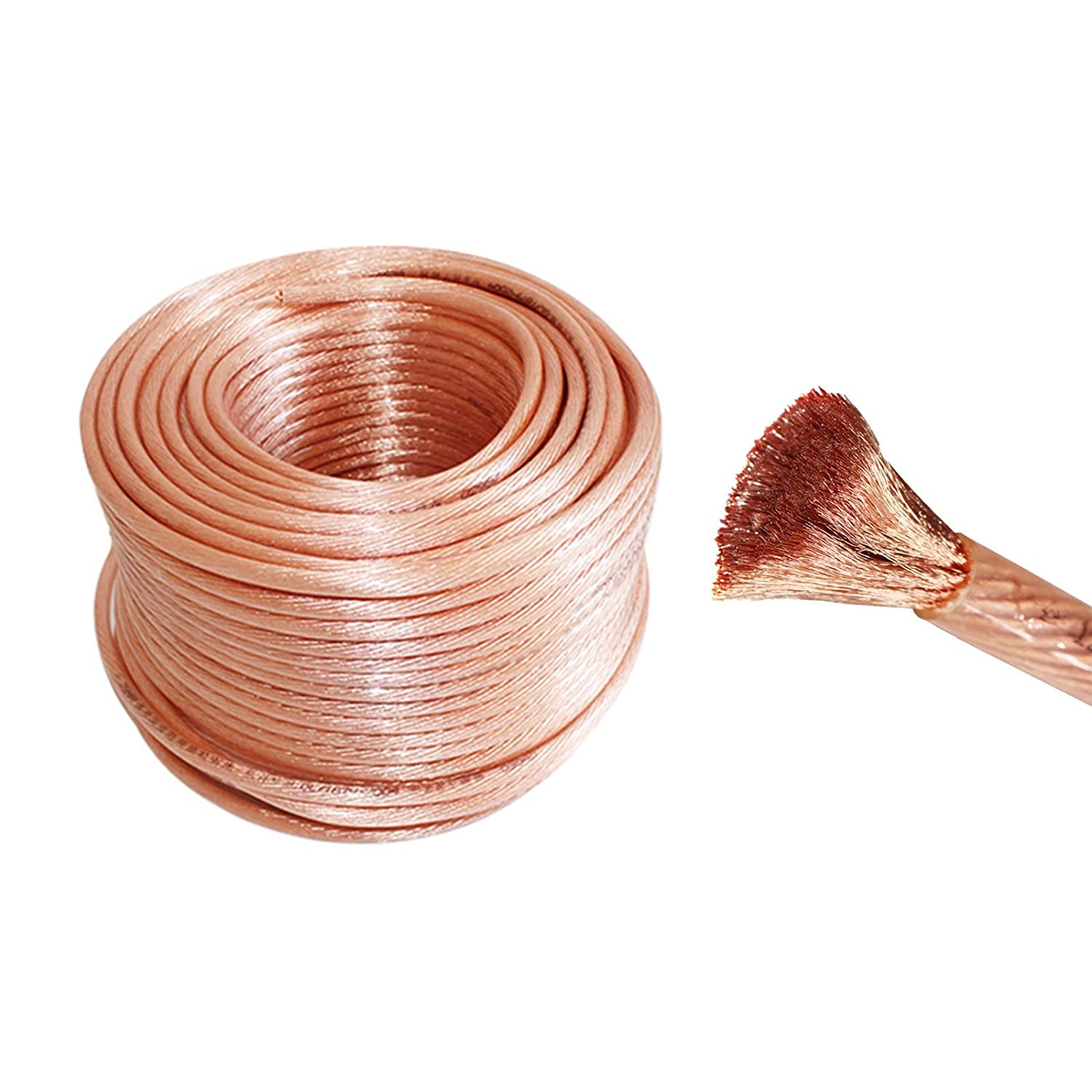 TEN-HIGH Cable de toma de tierra 99,9% de cobre de la máquina de soldadura por puntos de bobinado secundario de cable suave, cable de puesta a tierra de alambre y cable(5 m,6 mm²）