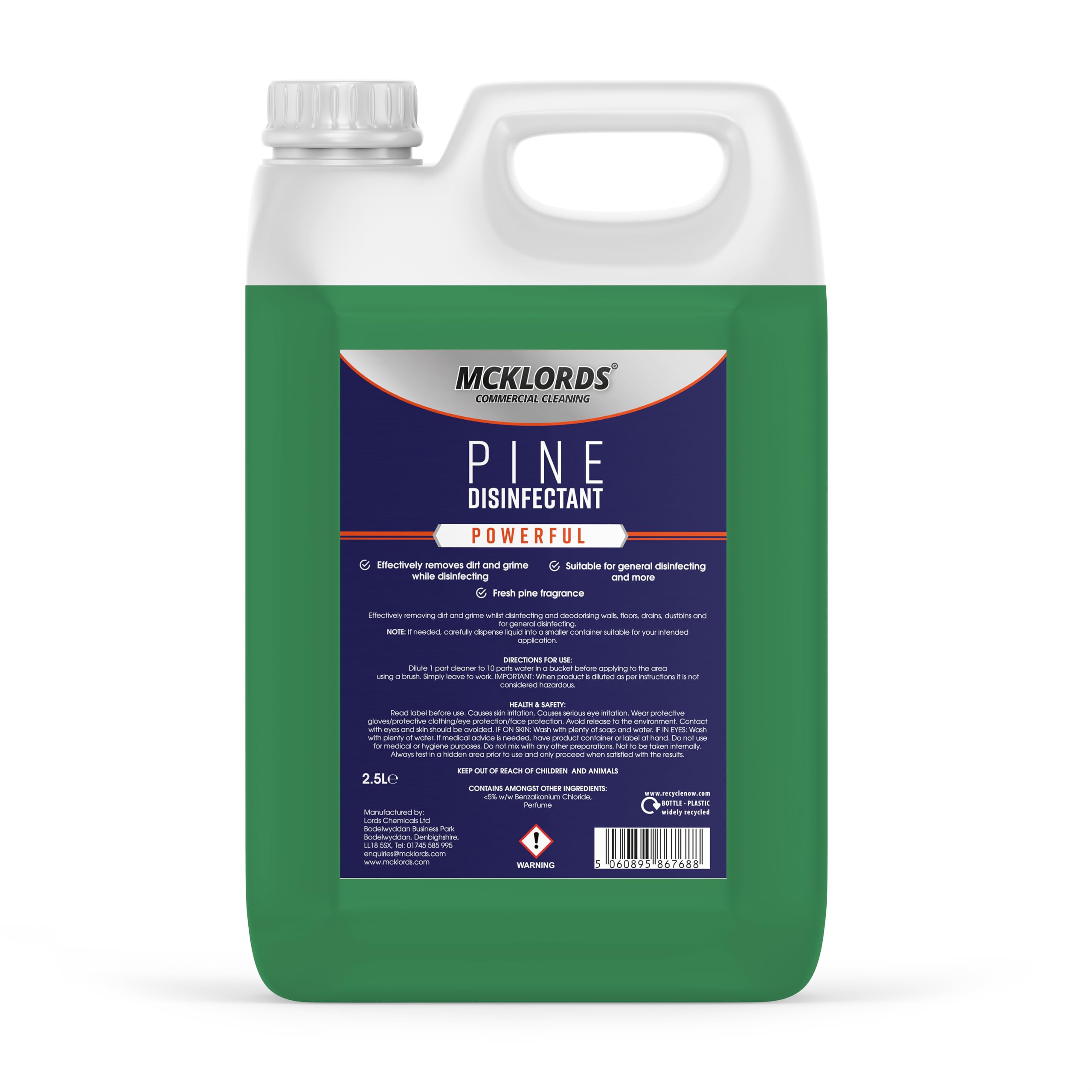 McKLords Commercial Pine Disinfectant - 2.5 Litre