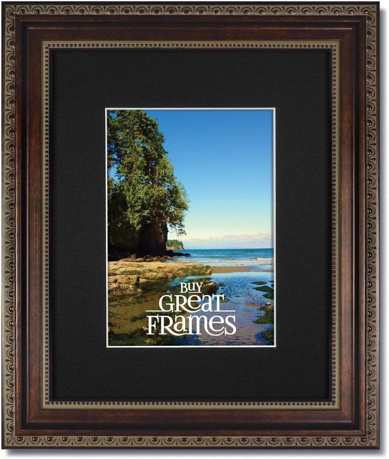 One 16x20 Ornate Heritage Bronze Picture Frames and Clear