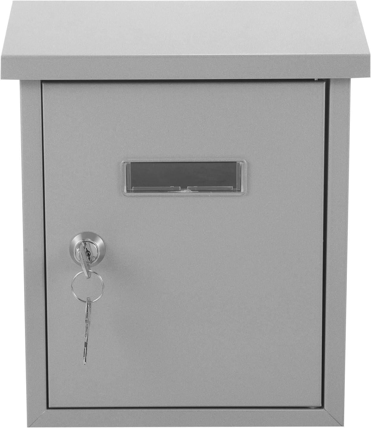 Vintage Metal Wall Mount Mailbox Silver Hanging Mail Organizer Outdoor Post Box Garden Letter Box for Home Use