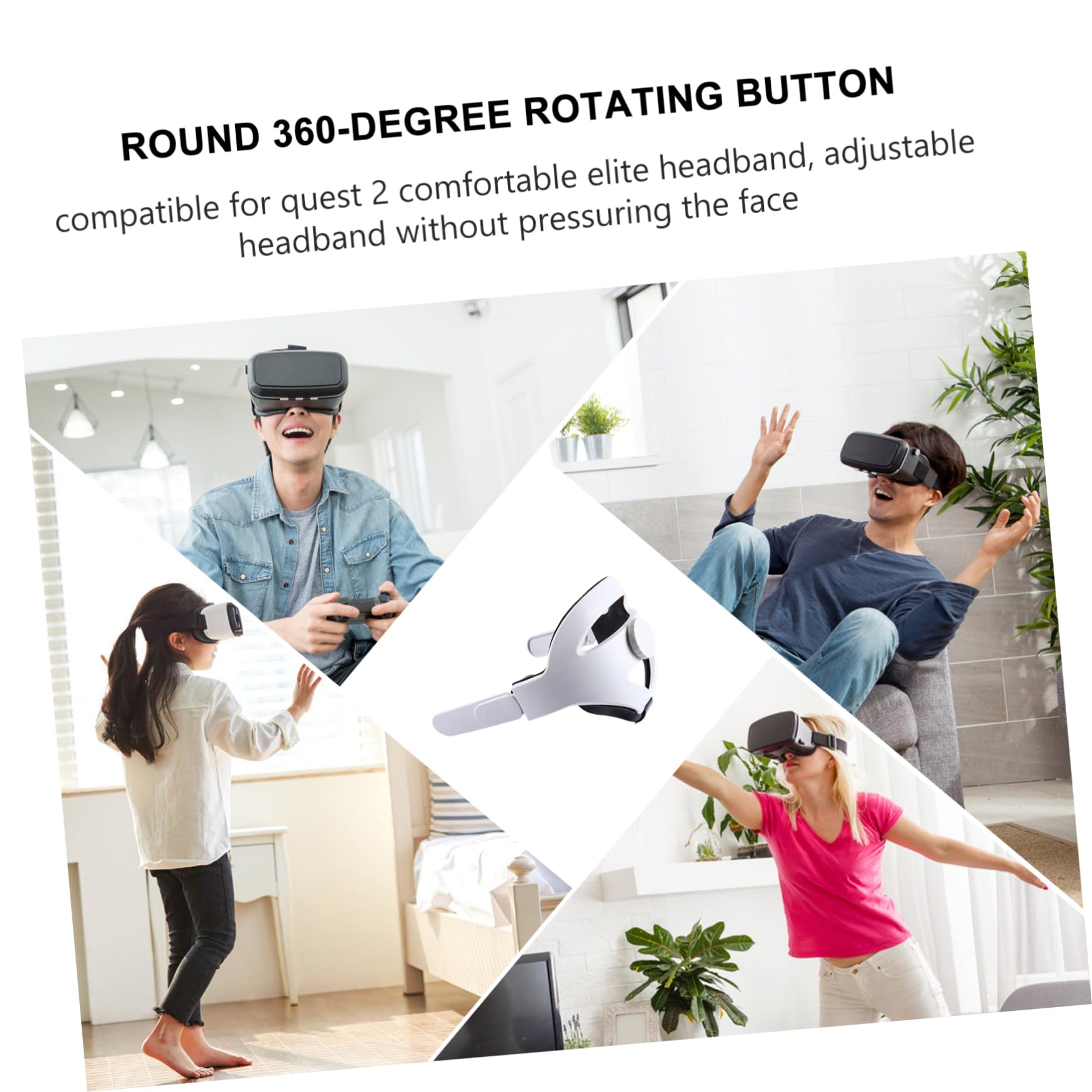 Soporte Ajustable para Auriculares VR Correa Ergonomica Compatible Estabilidad Material Resistente y Duradero para Presión Facial
