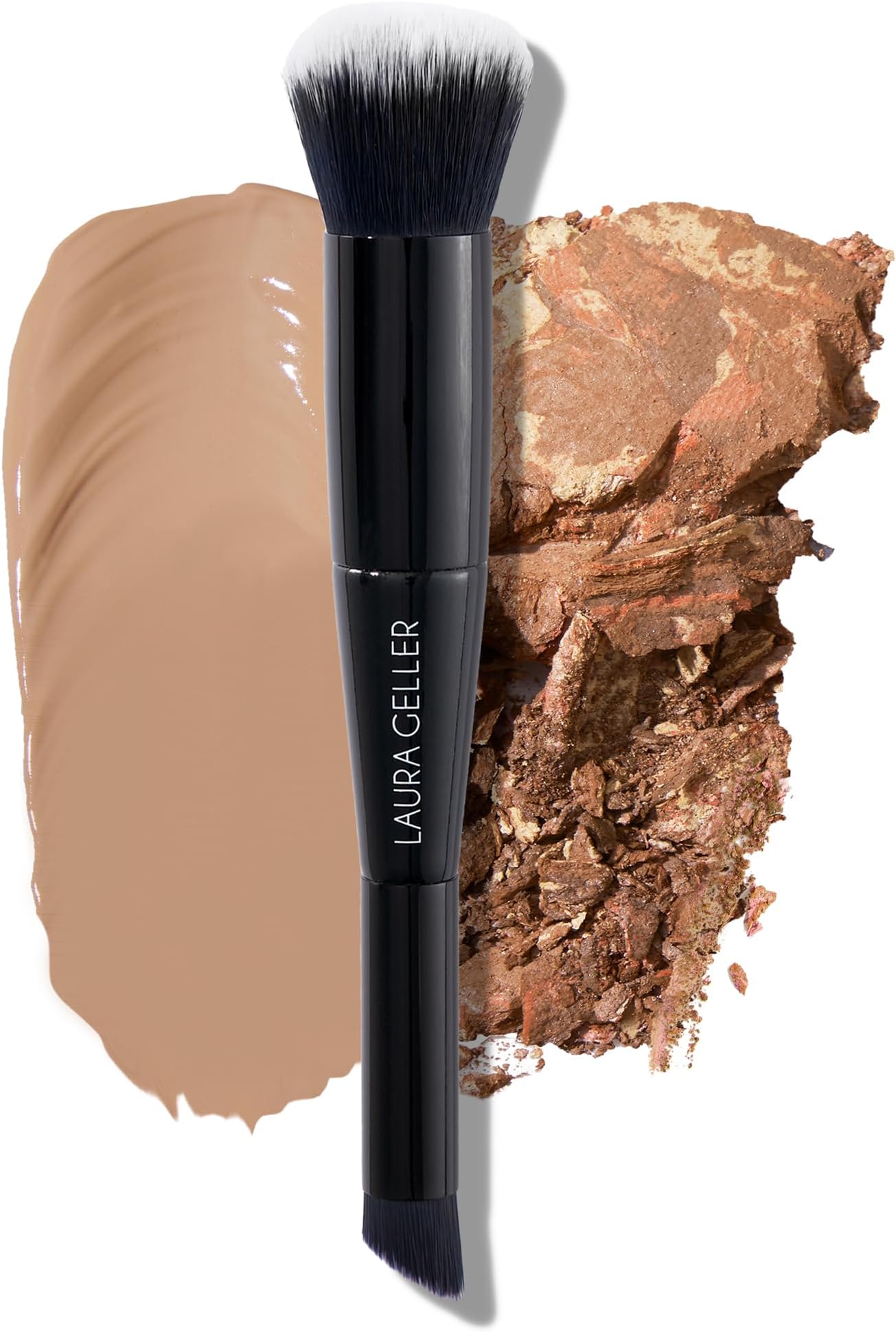 LAURA GELLER NEW YORK Dual-Ended Concealer and Foundation Makeup Brush for Blending Liquid and Cream Makeup