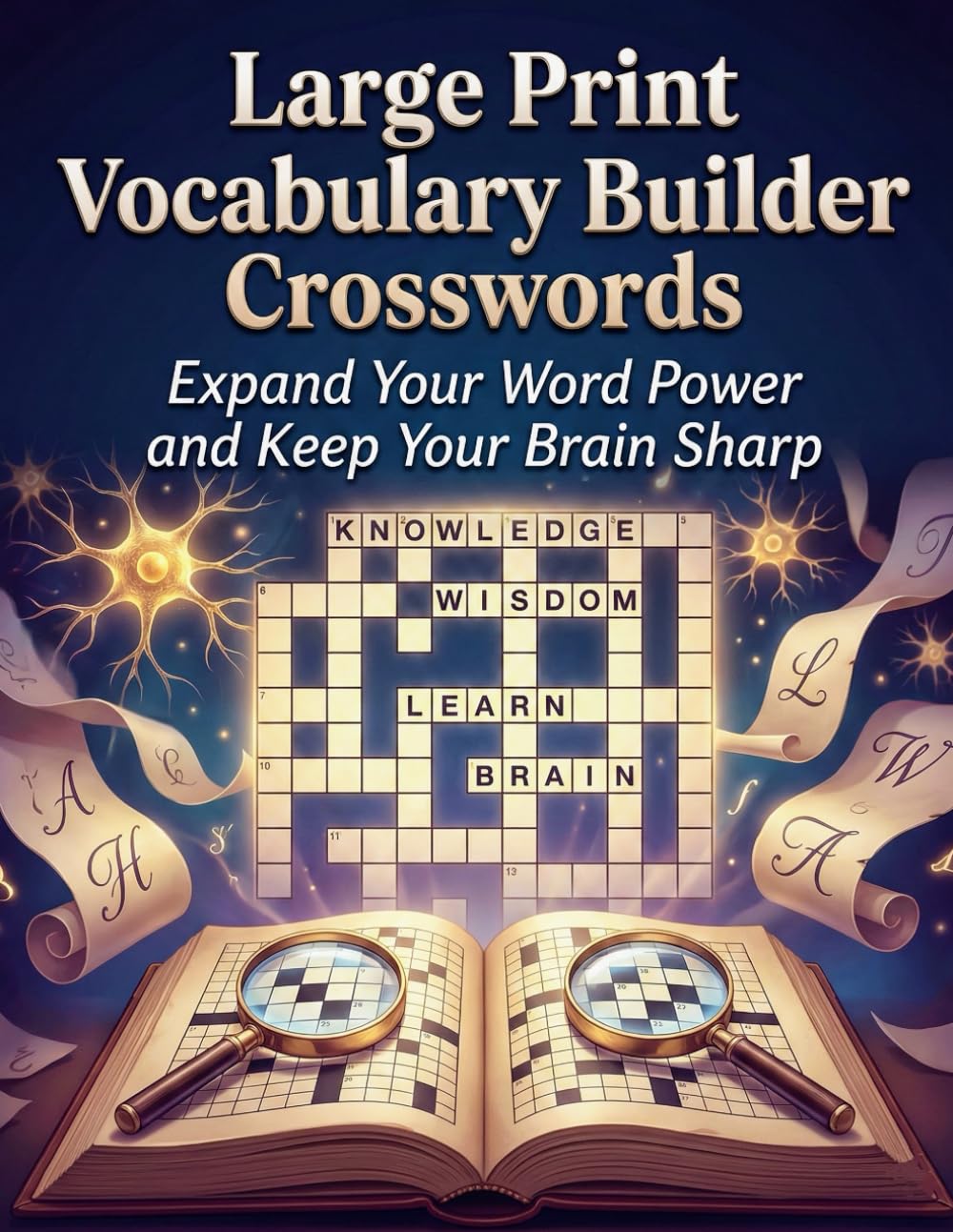 Large Print Vocabulary Builder Crosswords: Expand Your Word Power and Keep Your Brain Sharp