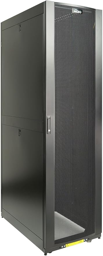 Tecmojo 48U Server Rack Cabinet - PRE-Assembled 24inch Width 48inch Depth IT Network Equipment Cabinet Rack Enclosure with Casters - 3000lbs Weight Capacity06Black