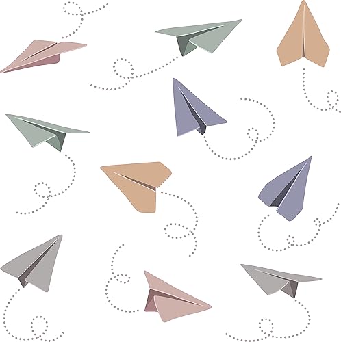 Vinilo Art Paper Aviones Decoración Papeles Plegados en Diseño de Aviones Extraíble Niños Dormitorio Sala de la Sala de la Sala de la Vinilo Lámina