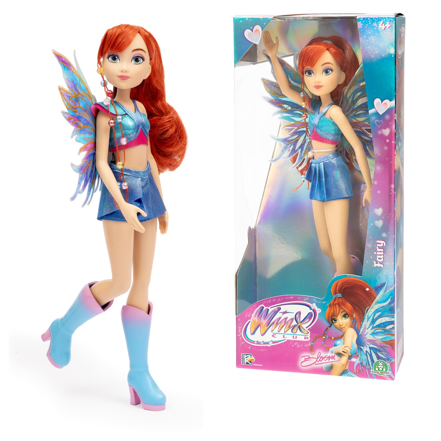 Winx Club Fairy Doll – Bloom with Glitter Wings & Articulated Joints – Magical Transformation Outfit – Removable Accessories – Official Winx Toy for Girls – Fairy Play Doll – Ages 4+