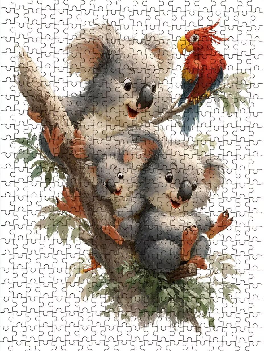 Koala Papagei Puzzle 3000 Teile Erwachsene, Jigsaw Puzzle 3000 Teile, Komplex Herausfordernd Puzzles, Familie Aktivität Spiele, Impossible Klassische Puzzles, für Wanddekoration und Geschenke FNKL2606