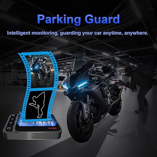 Miniatura 8 de Cámara de salpicadero para motocicleta con cámara dual HD 1080P, impermeable y pantalla IPS de 3 pulgadas grabadora de conducción de DeepMoto D10A,