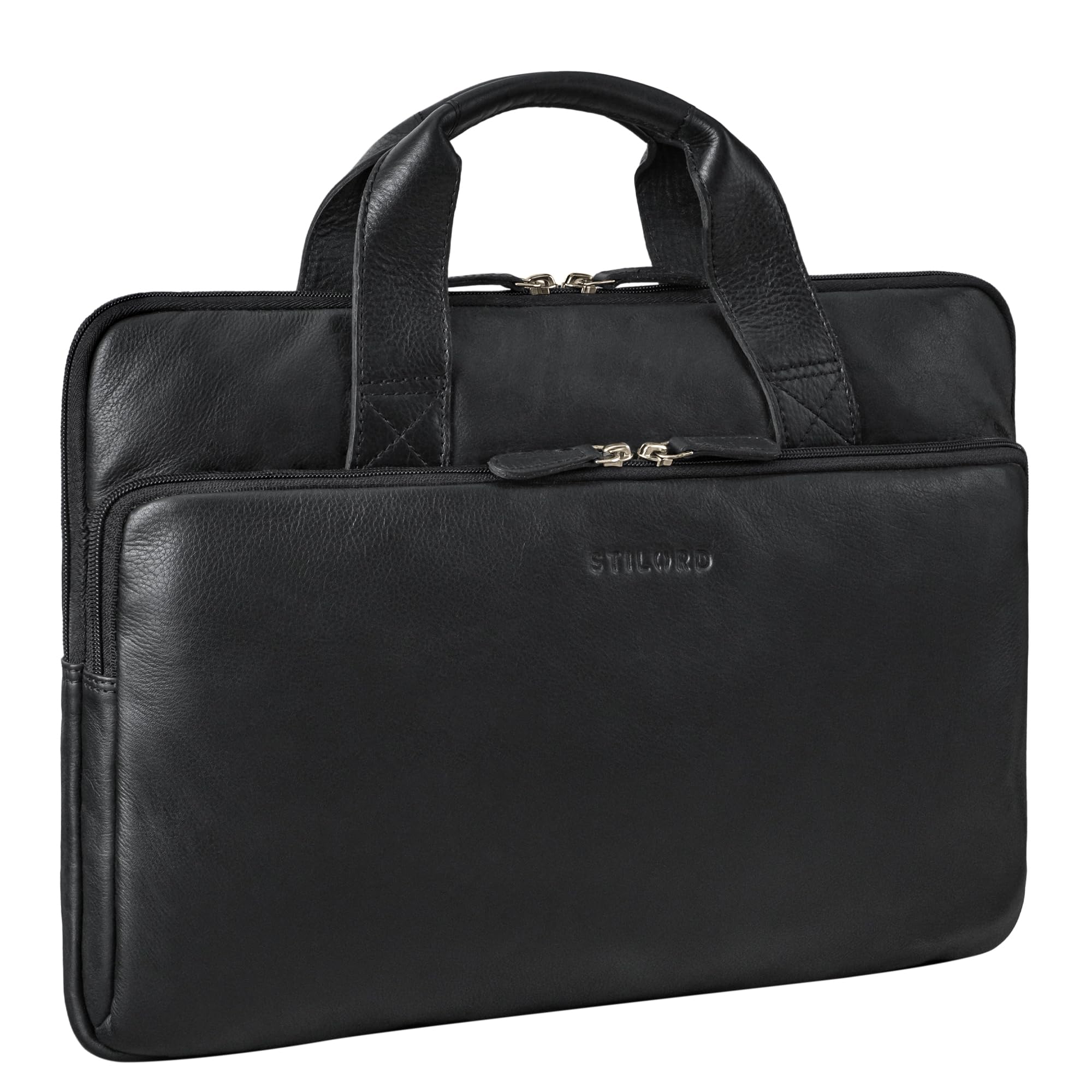 bag in pelle vintage per laptop e macbook pro, 15,6 pollici