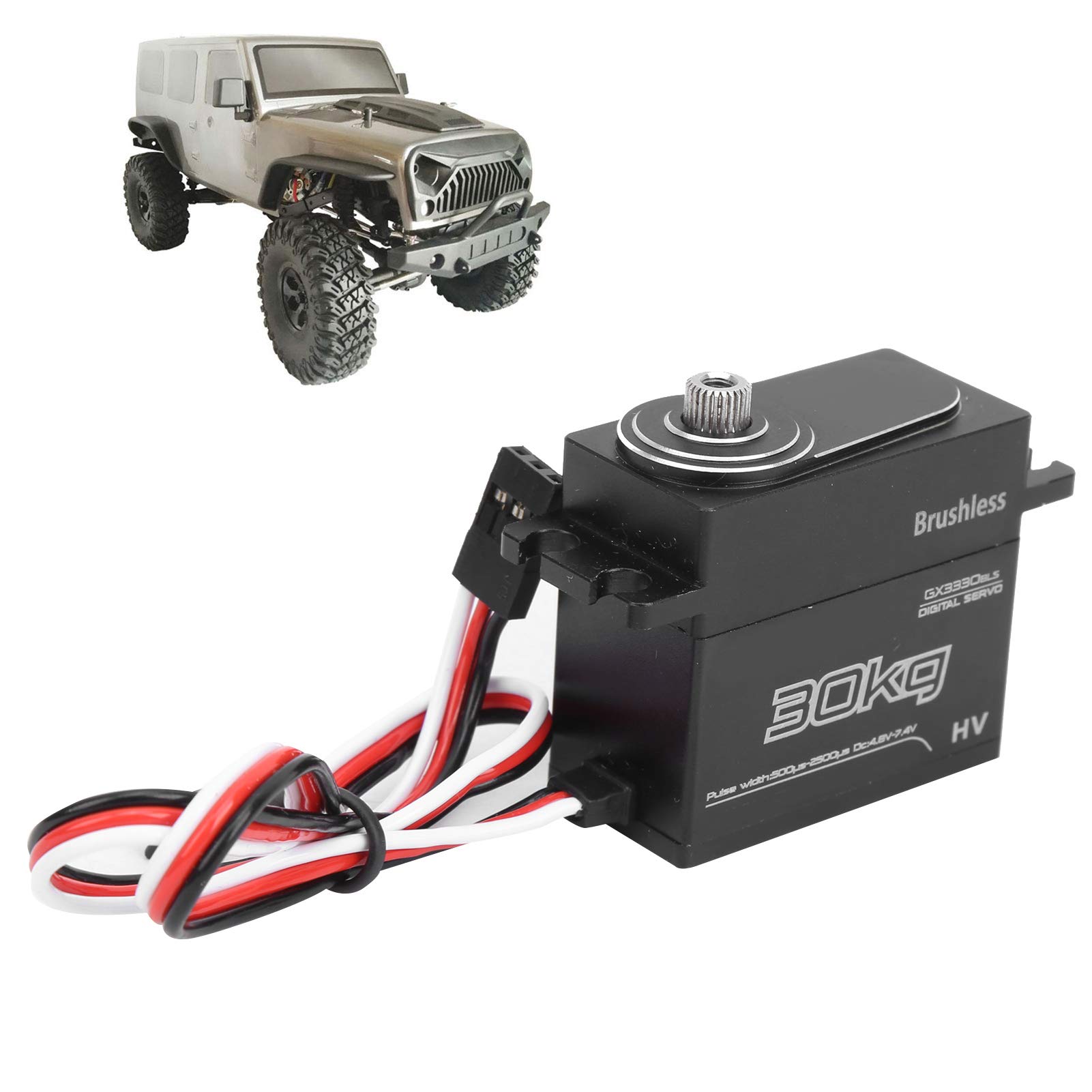 Motore Digitale Servo RC Impermeabile da 30 Kg a Coppia Elevata per Ingranaggi in Metallo per Auto RC 1 Set