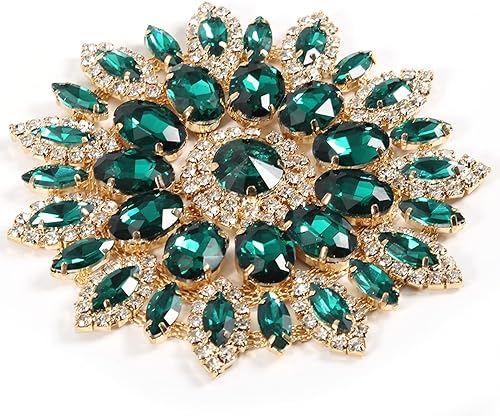 Miniatura 9 de Broches de botones de flores de cristal, bolsa de zapatos de bricolaje, accesorios para mujer, decoración de diamantes de imitación, ropa de