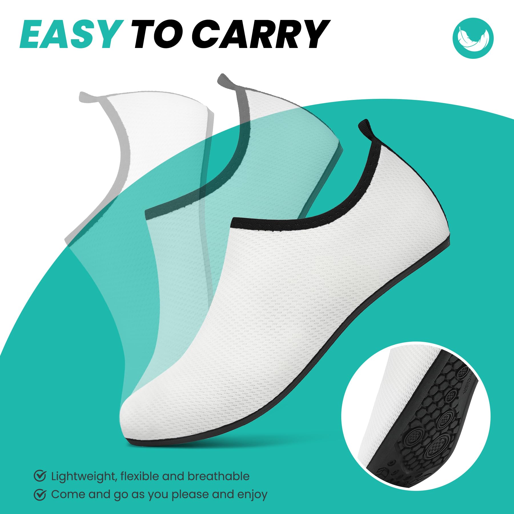 BARFULKER Badeschuhe Damen Herren Wasserschuhe Schnell Trocknend Schwimmschuhe Leicht Aquaschuhe rutschfeste Strandschuhe Surfschuhe Barfußschuhe