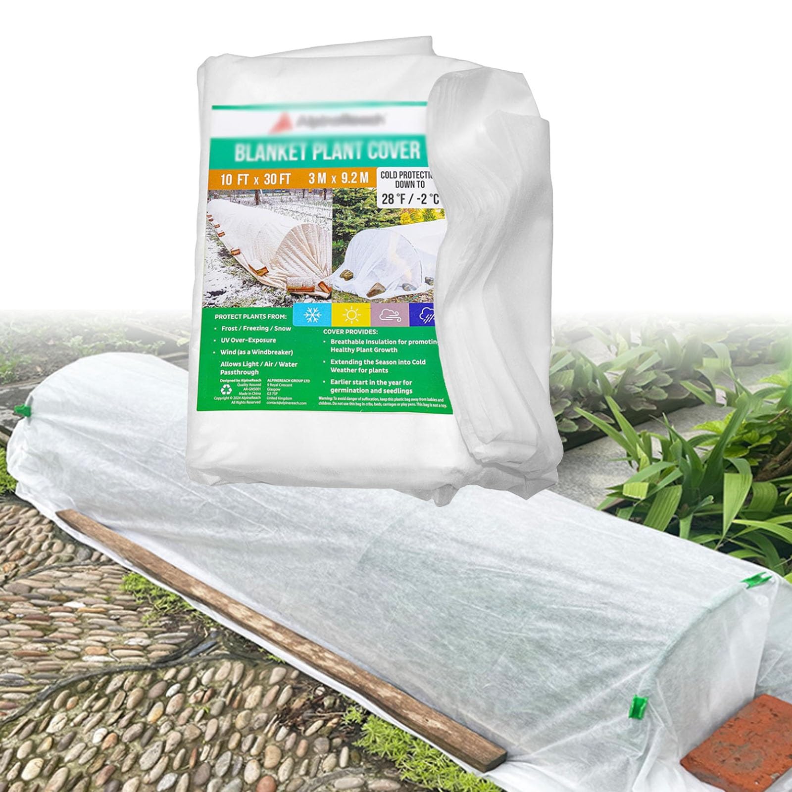 Tessuto Non Tessuto Invernale per Piante, Telo Protettivo per Piante da Giardino, Copri Piante Inverno, per Proteggere dal Freddo e Mantenere l'umidità in Inverno(8.2x32.8ft(2.5x10m))