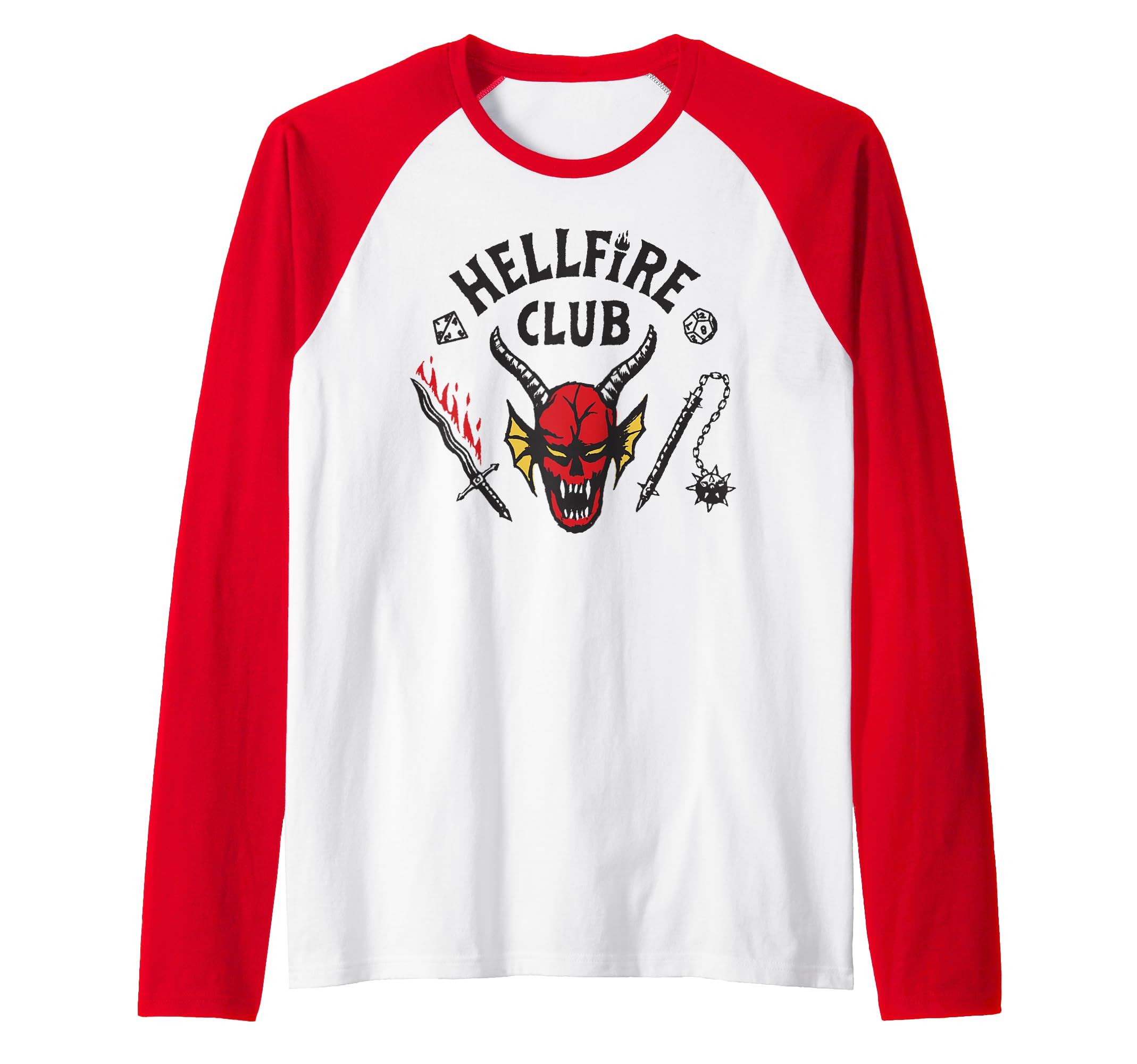 4 Hellfire Club Logo Raglan Baseball Tee