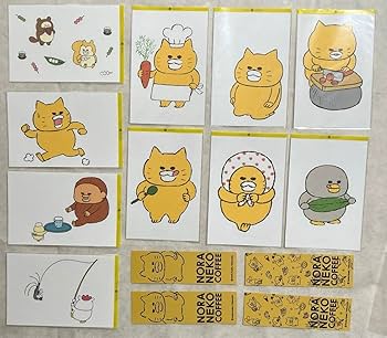 Amazon | ノラネコぐんだん ポストカード10枚しおり2種4枚