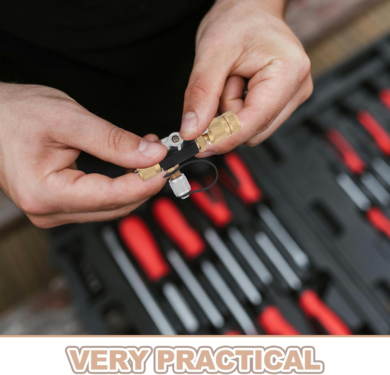 Cabilock Air Conditioning Valve Core Remover: Automotive AC Installer Remover Tool - 1/4 Inch Precision Adapter for HVAC Repair and AC Maintenance Tool