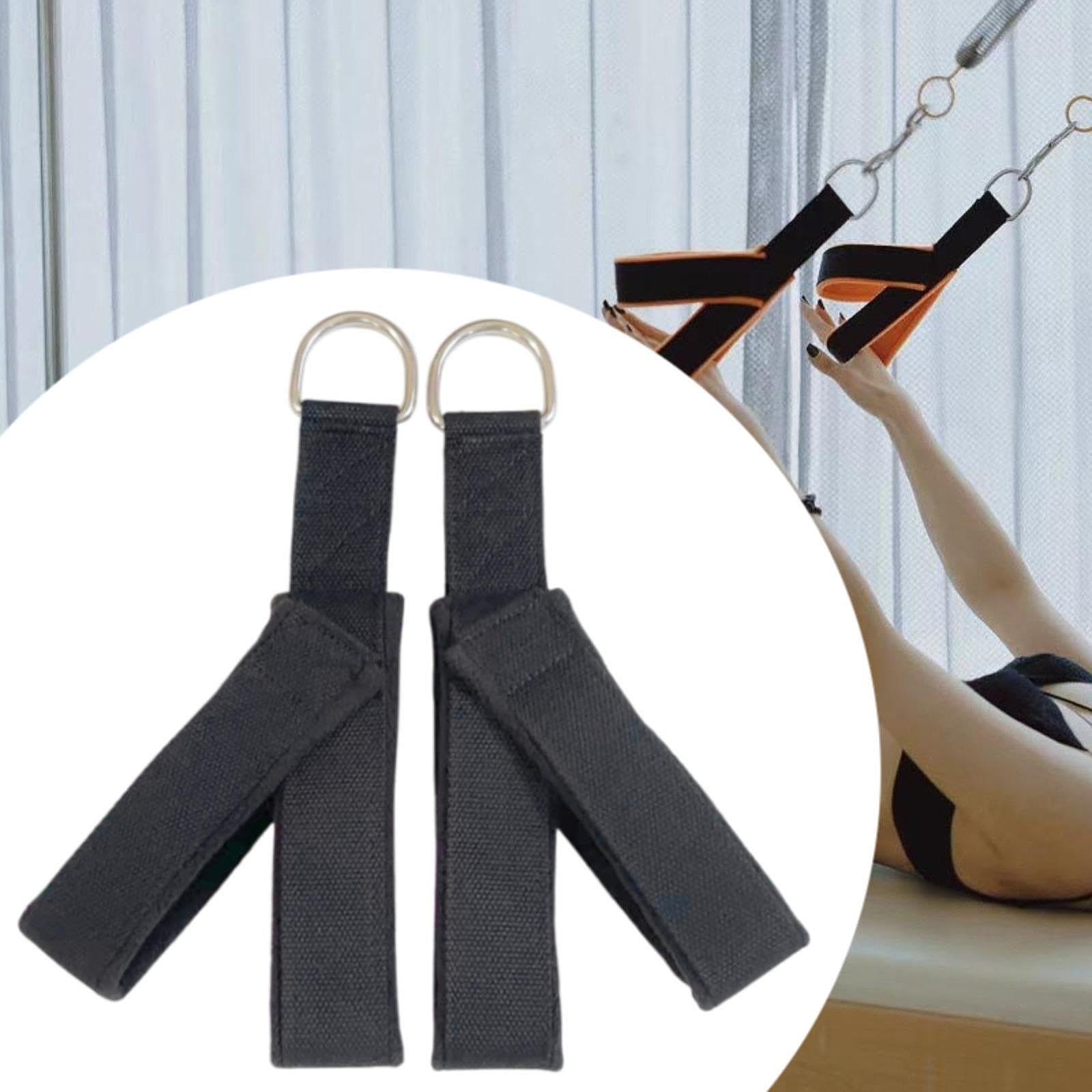 2 Pezzi Cinghie per Pilates E per Migliorare La Flessibilità, Cinghie per I Piedi, Cinghie Reformer, Cinghie Fitness per Allenamento Ed Esercizi, Nero