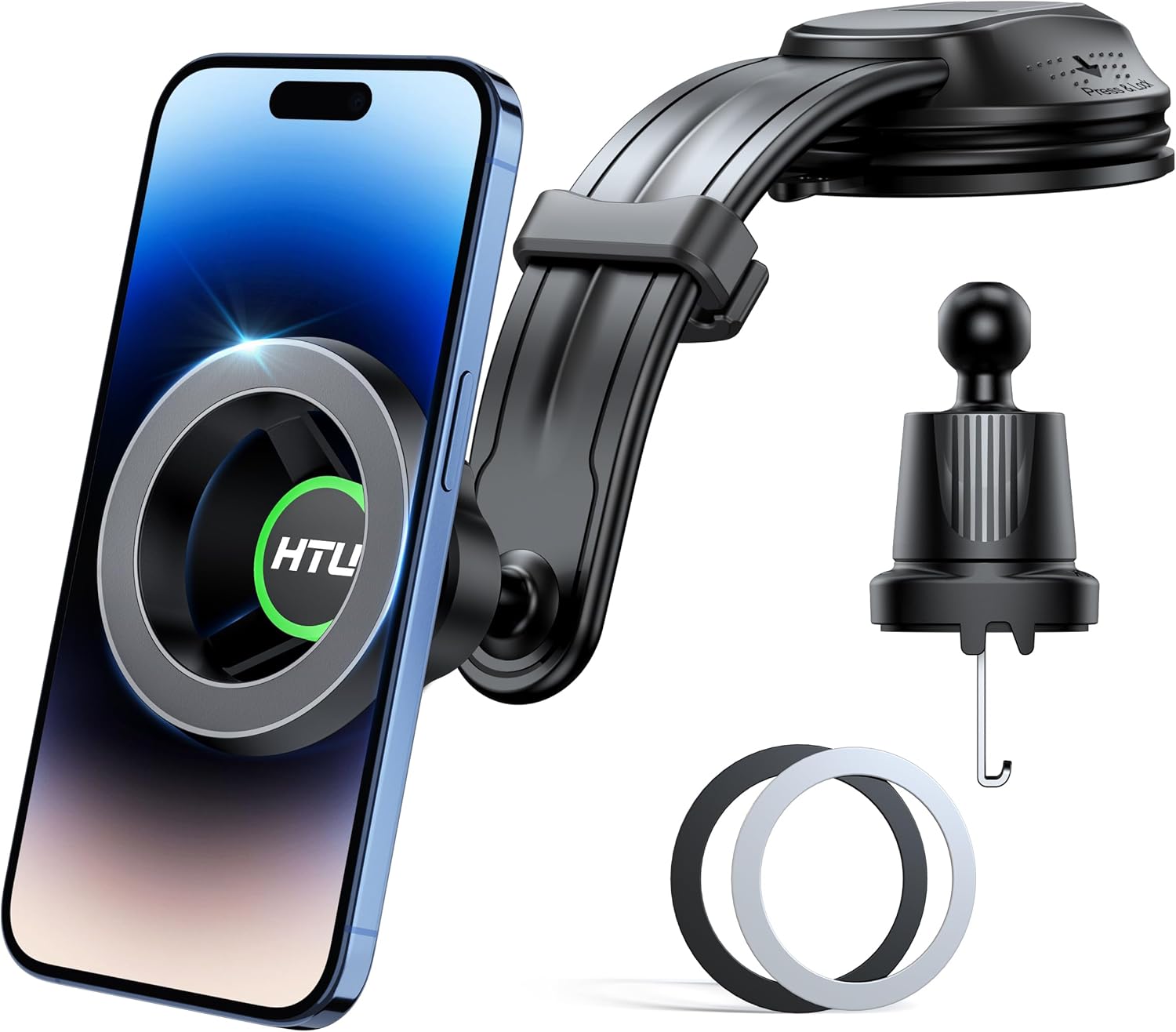 2025 Newest & Strongest for MagSafe Car Mount with Stabilizer【Patent & Safety Certs】 5-in-1 Bendable Rotatable Magnetic Phone Holder for Dashboard Windshield Vent for iPhone 16, Non-Charging, Green 2025 Newest & Strongest for MagSafe Car Mount with Stabilizer【Patent & Safety Certs】 5-in-1 Bendable Rotatable Magnetic Phone Holder for Dashboard Windshield Vent for iPhone 16, Non-Charging, Green