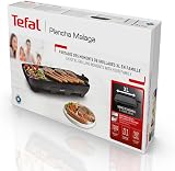 Tefal Tischgrill Malaga TG3918 | Elektrogrill | Regelbarer Thermostat | Antihaftbeschichtete Grillplatte, 2/3 Grill, 1/3 Teppanyaki | Abnehmbares Kabel | Platte+Abtropfschale spülmaschinenfest | 2000W - 8
