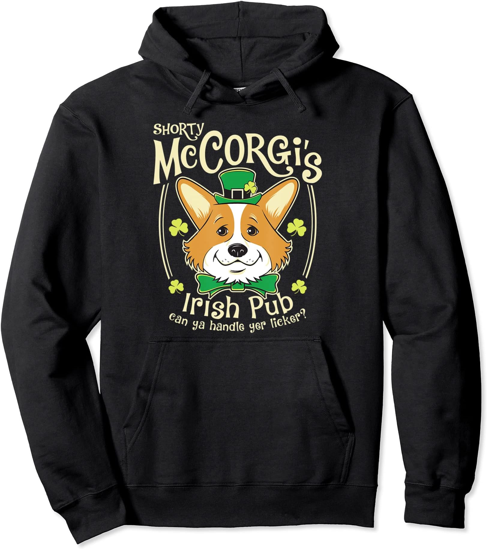 Corgi St. Patrick's Day Irish PubPullover Hoodie
