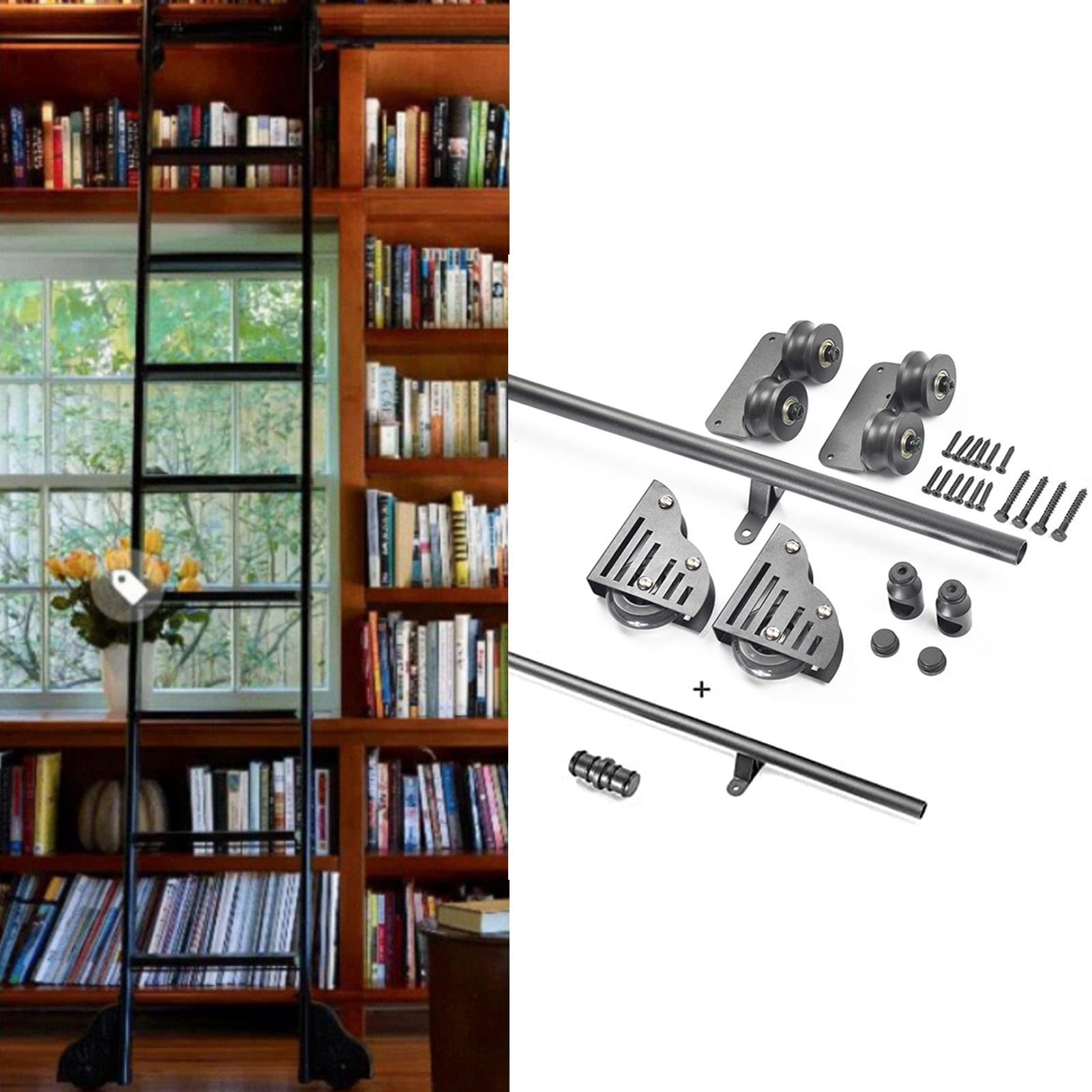 Kit de herrajes para escalera de granero corredera ideal para organizar salones de techos altos