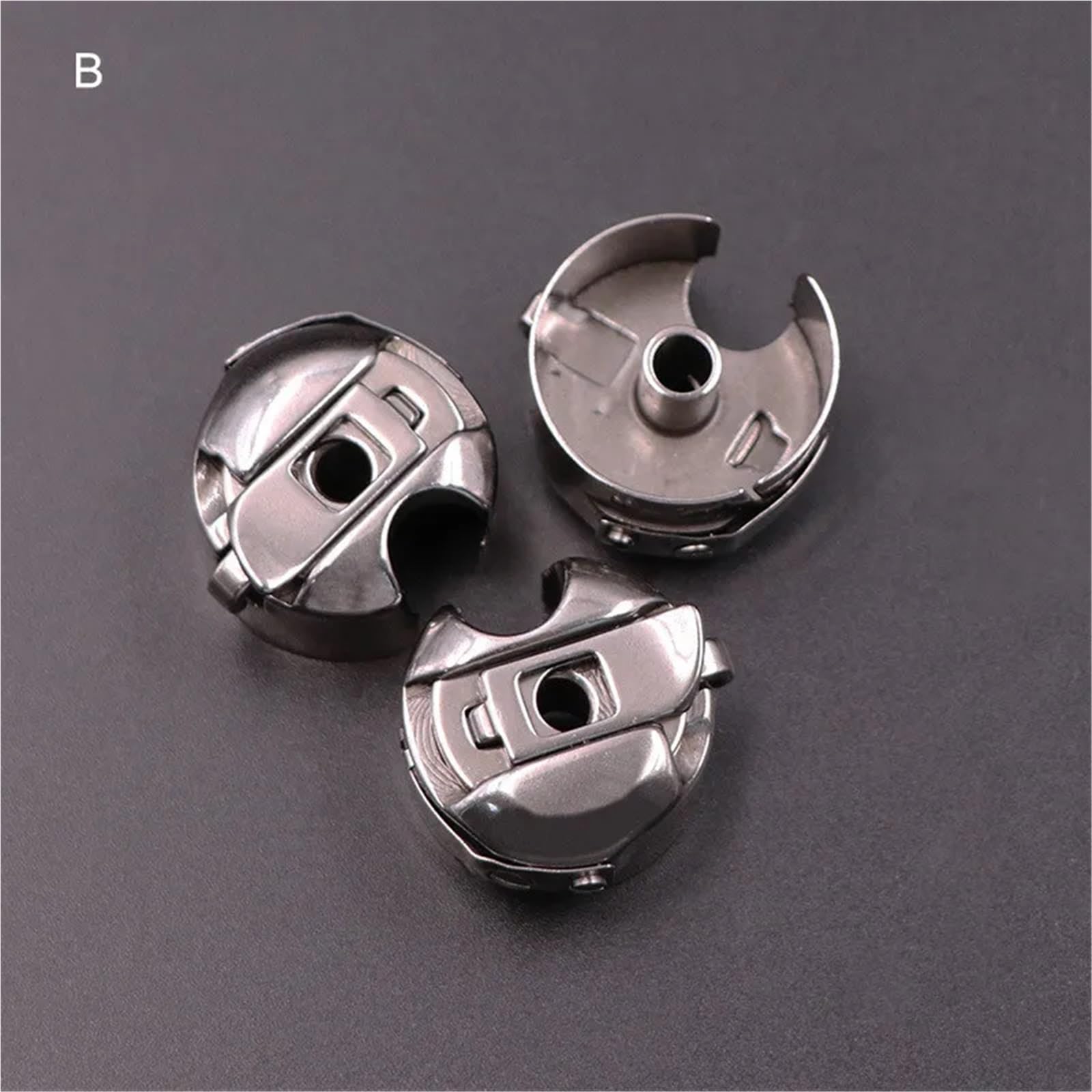 bobinas de maquina de coser Caja de bobina vacía Metal for accesorios for máquinas coser industriales, herramienta bordado carrete(20Pcs B Industrial)