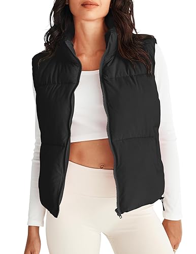 MEROKEETY Puffer Vest Women 2025 Fall Winter Sleeveless Jackets Lightweight
