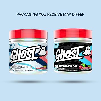 GHOST Hydration Tub, Electrolyte Powder, Kiwi Strawberry - Sugar Free Instant Electrolyte Drink Mix - Caffeine-Free Daily Hydration & Immune Support with Clean Formula - 40 Servings