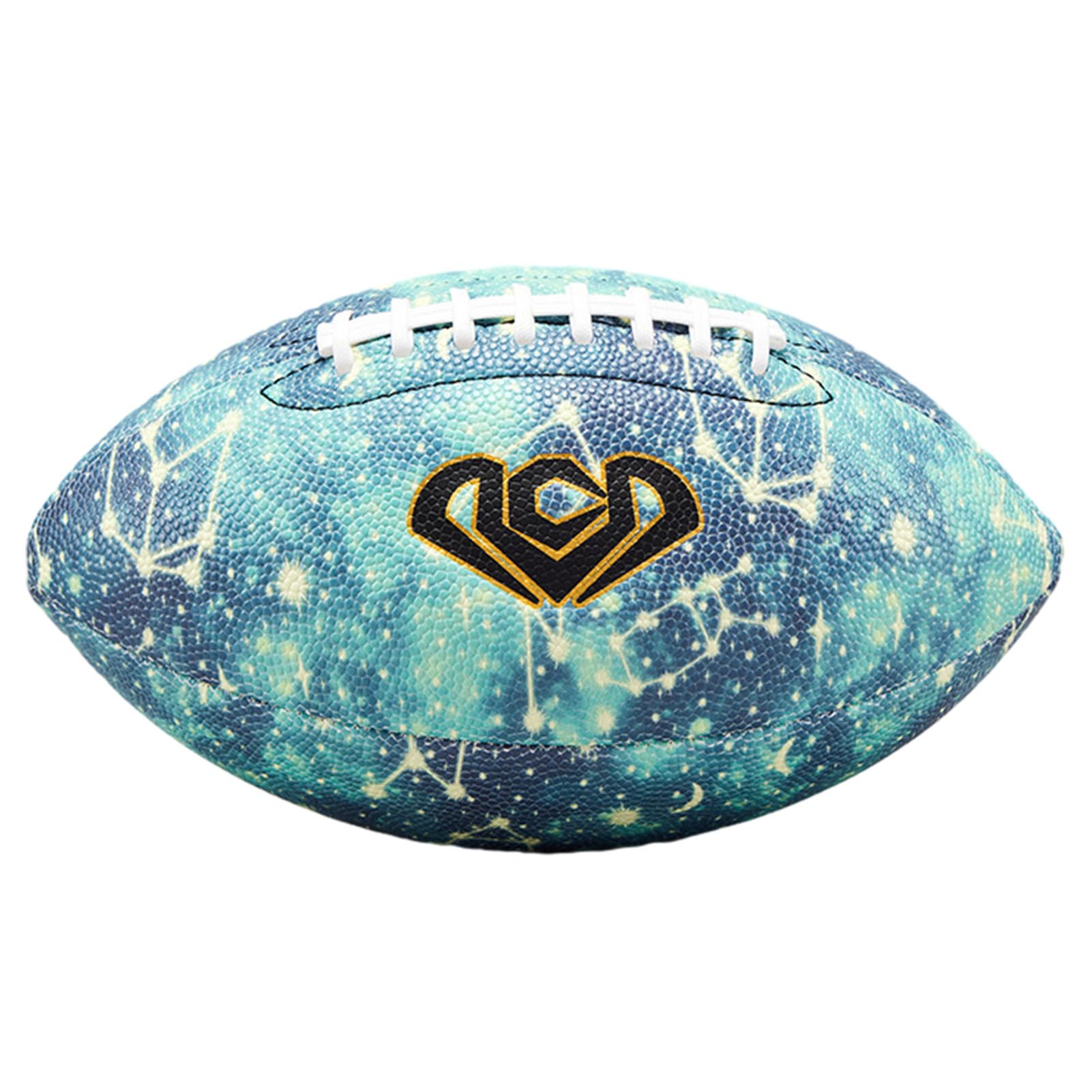 Leuchtender Fußball, beleuchteter Fußball – Größe 6/9 Fußball Junior Super Grip | beleuchteter wasserdichter Fußball aus PU-Leder, American Football mit Doppelfußball