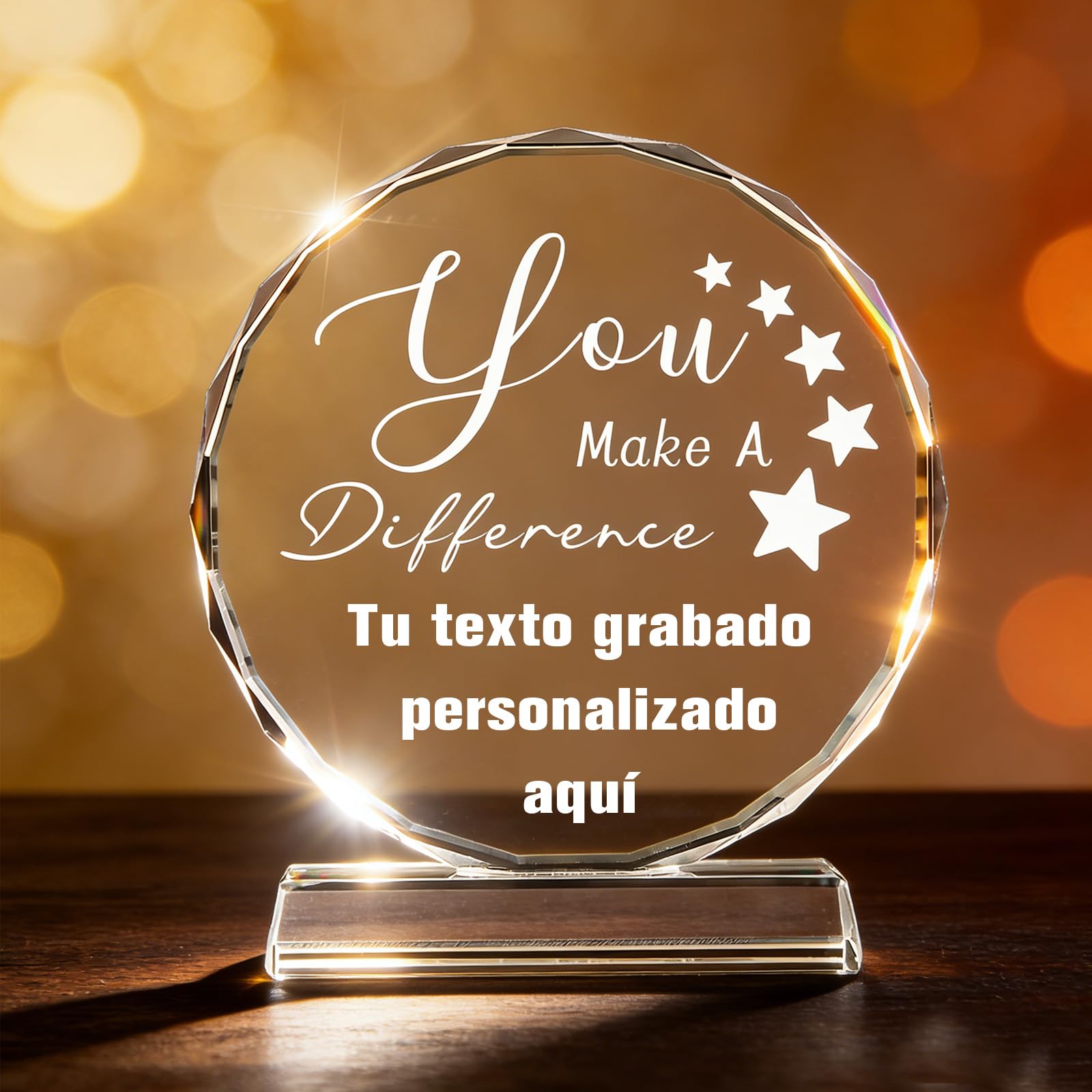 WBW Trofeo de Cristal Personalizado con Logo y Foto Trofeo Personalizado Placa Conmemorativa Personalizada Grabada UV Premio de Cristal para Empresas Deportes y Reconocimiento — view 10