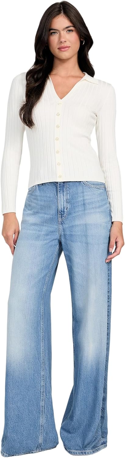 GUESS Womens Eco Long Sleeve Rib Miranda Sweater - Image 2