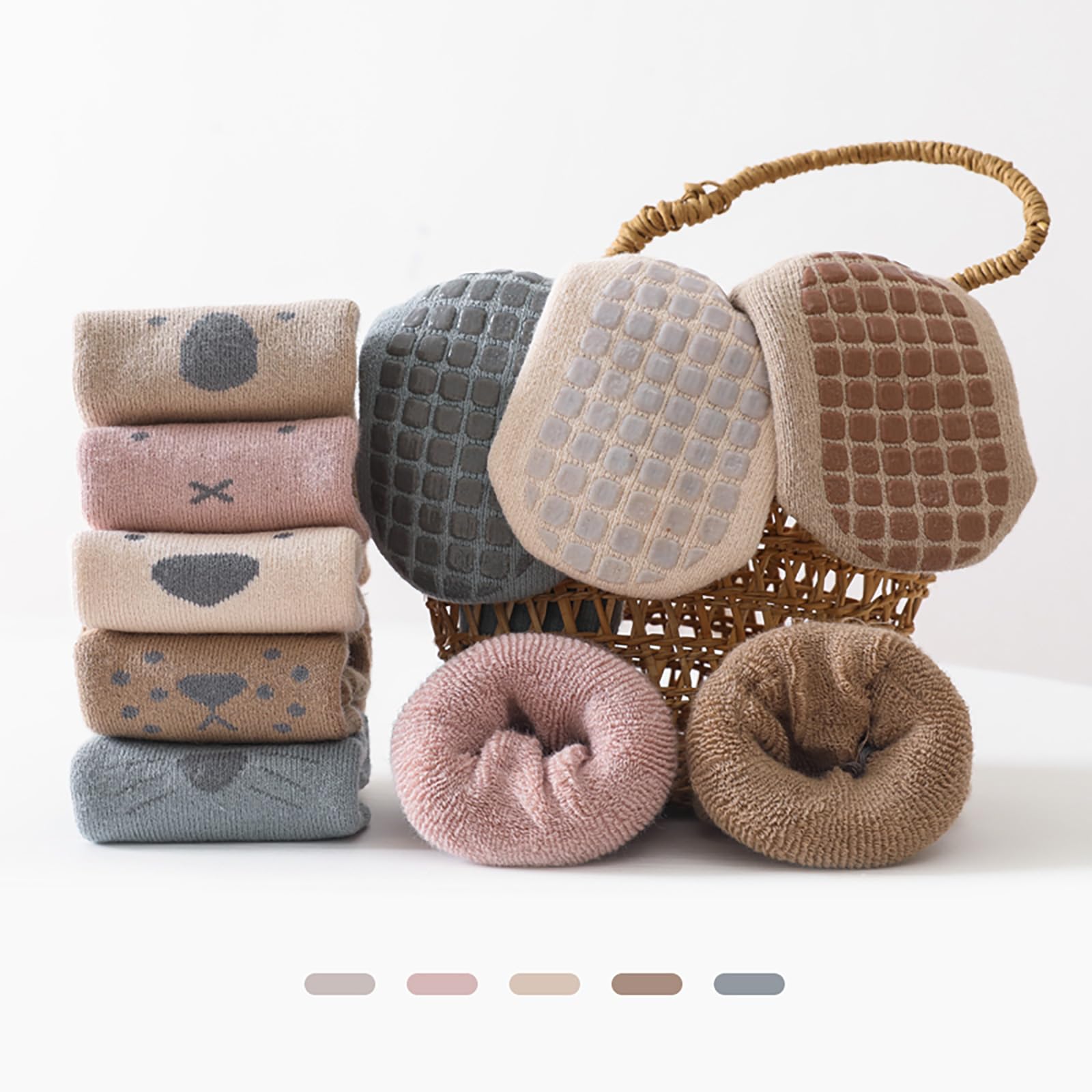 outfit spring Calzini Antiscivolo Bambino Bambina Calze Antiscivolo in Cotone Motivi Animali Neonata Bambini Calzini Invernali 0-12 Mesi 1-5 Anni Compleanno Regalo