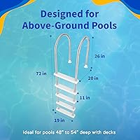 Vista 3 de Blue Wave NE122SS - Escalera de acero inoxidable para interior de alberca