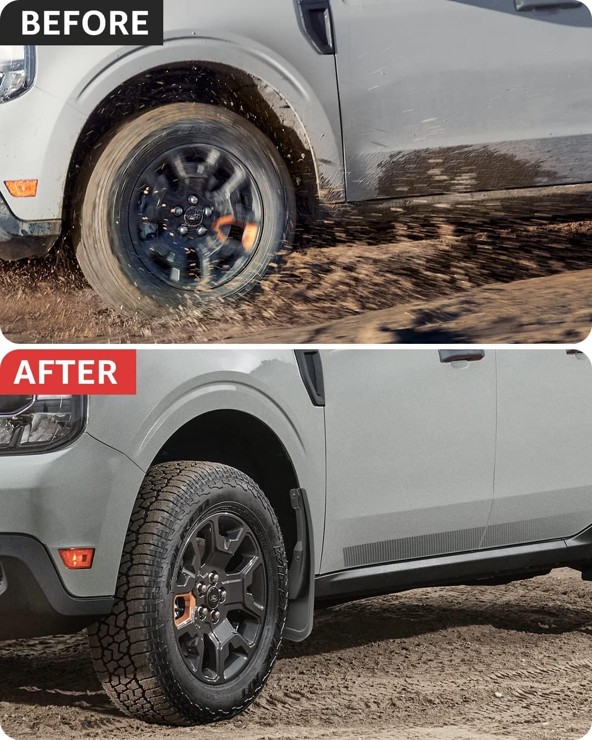 Ecarzo Mud Flaps for 2026 2025 2024 2023 2022 Maverick Accessories, No Drilling All Weather Guard Mud Guards Splash Front & Rear 4pc Set