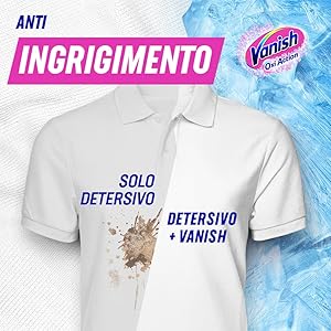 Vanish Oxi Action Multipower White Gloss Powder Stain Remover for White Laundry 1 Pack 500g for Laundry Additive for Washing Machine Multifunctional, No Bleach