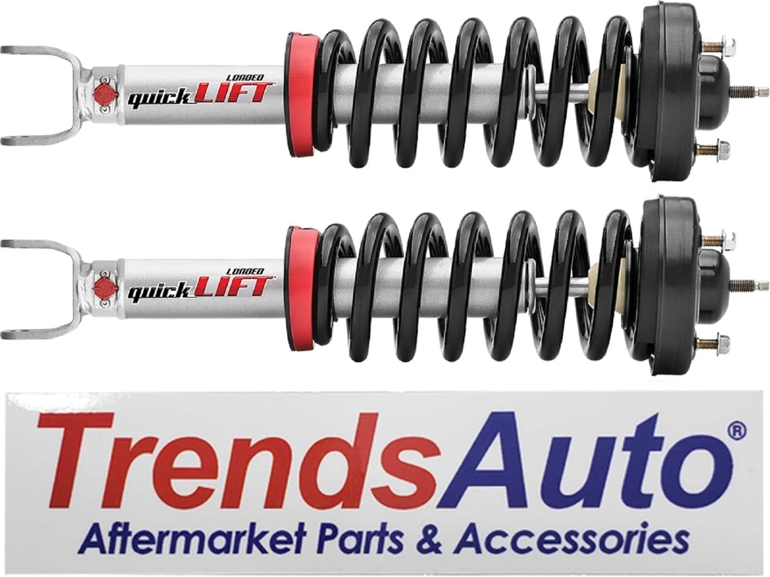 Rancho Pair of Front QuickLIFT Loaded Struts & Coil Springs Assembly for 2019-2022 Dodge Ram 1500 Classic with 2" Front Lift & 0" Rear Lift | Includes TrendsAuto Decal Sticker | RS999930 RS999944