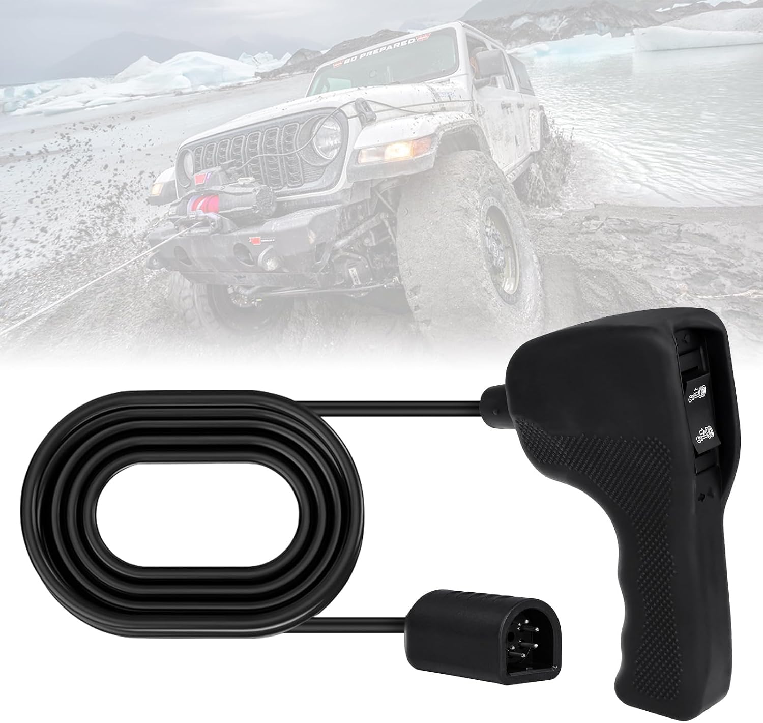 83665 Plug-in Truck Winch Remote Controller Handheld with 3.7M Cord for 12000LBS Recovery Systems Controller