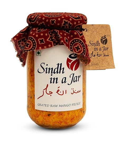 Momma Makes Sindh in a Jar Grated Raw Mango Pickle| Aam Ka Achar | Glass Jar Pack (350 GMS)