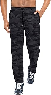 G Gradual Men's Sweatpants with Zipper Pockets Open Bottom Athletic Pants for Men Workout, Jogging, Running, Lounge