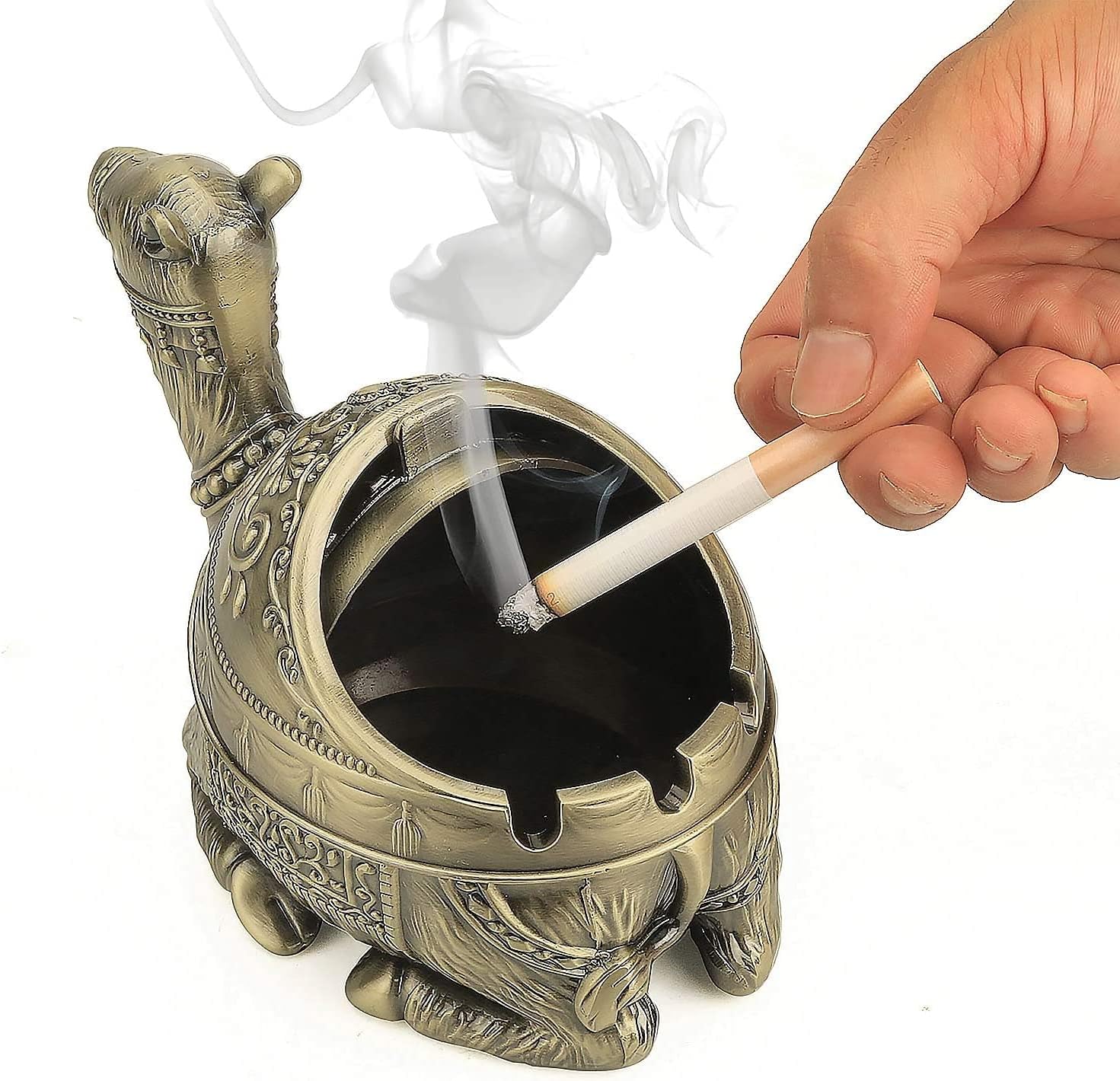 Tenacitee Camel Ashtray for Cigarettes with Lid