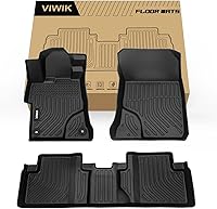 Vista 21 de VIWIK - Alfombrillas para Nissan Pathfinder de 7 plazas 2013-2020 / QX60/ JX35 2013 2014-2020, juego completo de alfombrillas de coche