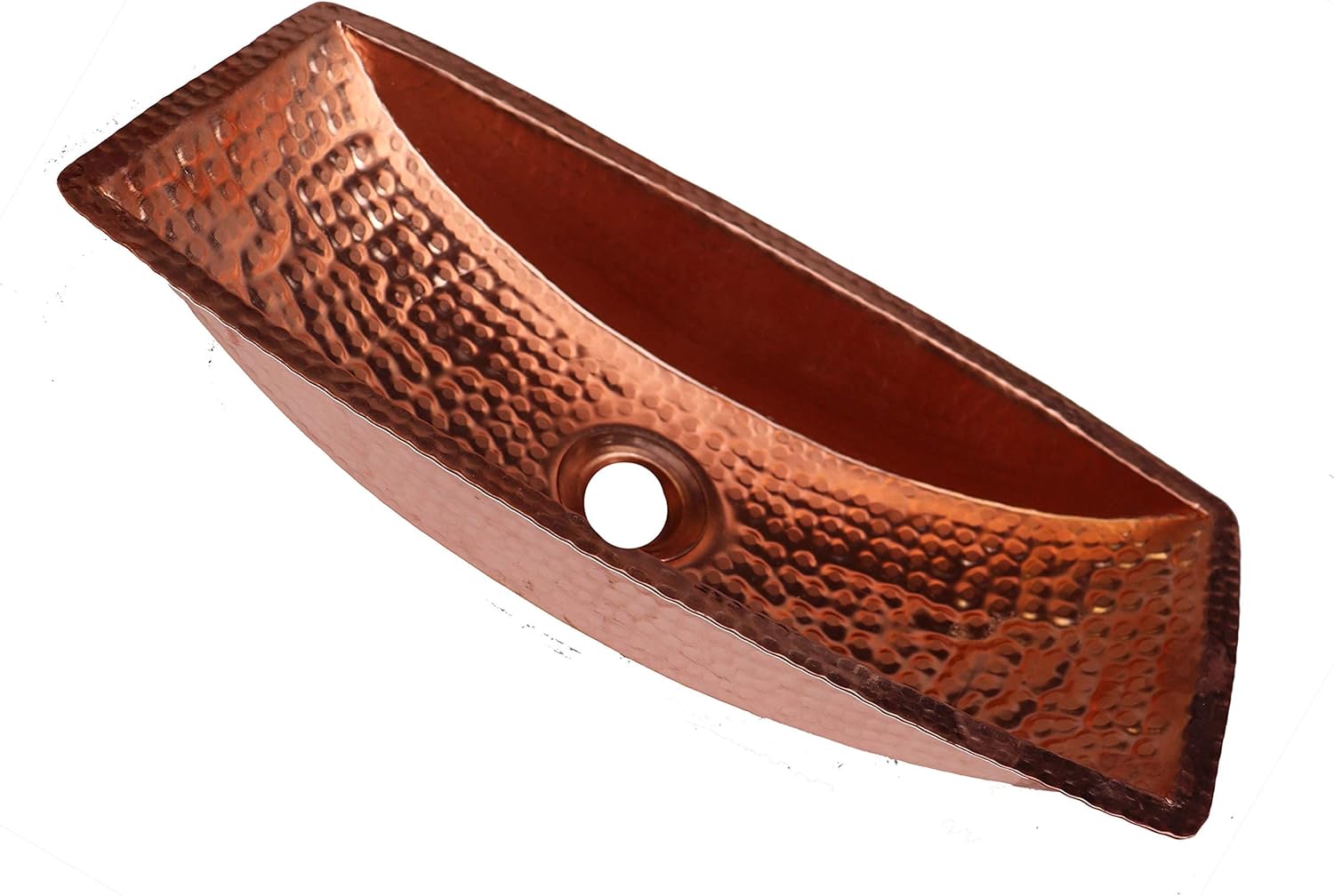 Shiny Copper Trough Bathroom Sink