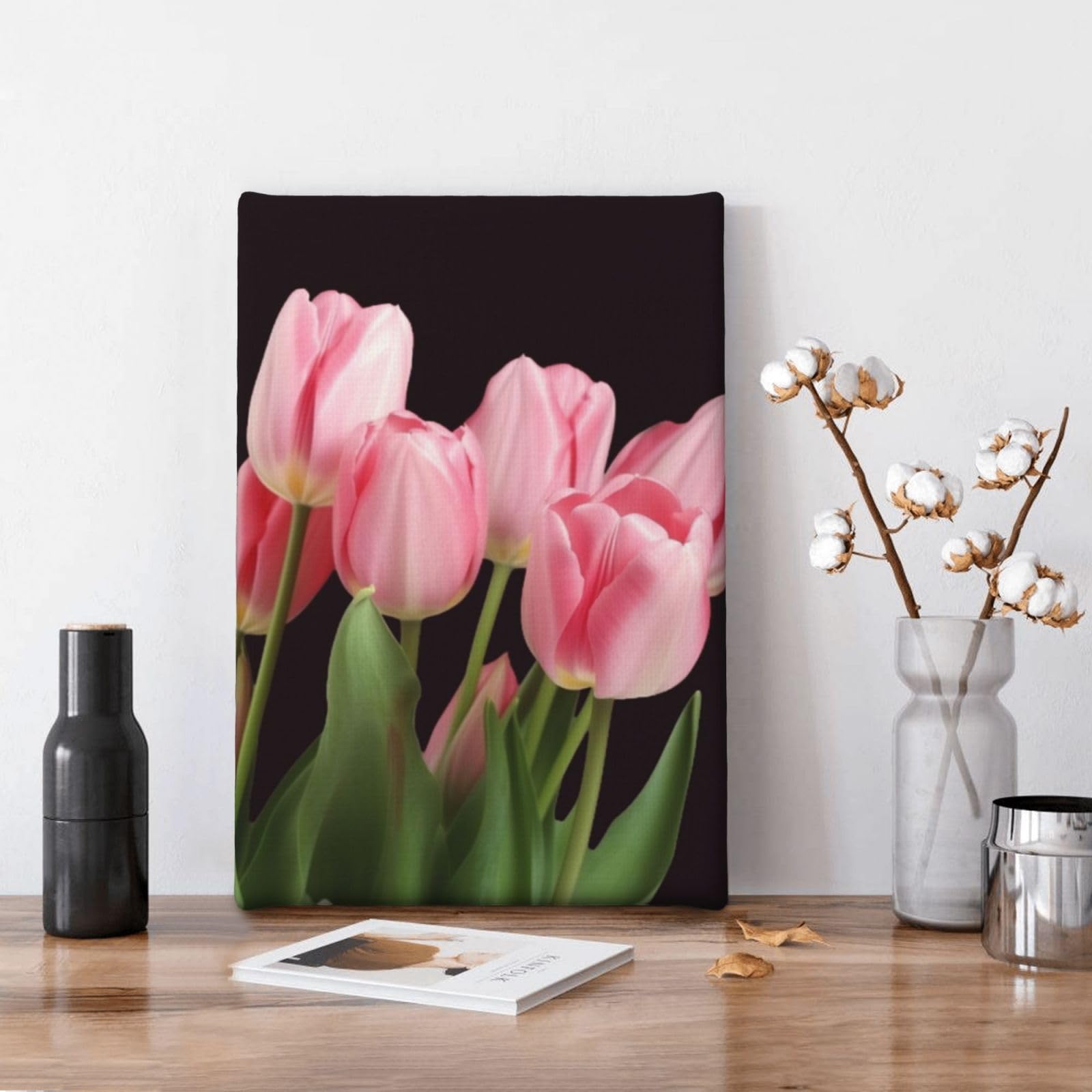Amazon.com: JTRKN Canvas Wall Art Tulips Printing Frameless Canvas