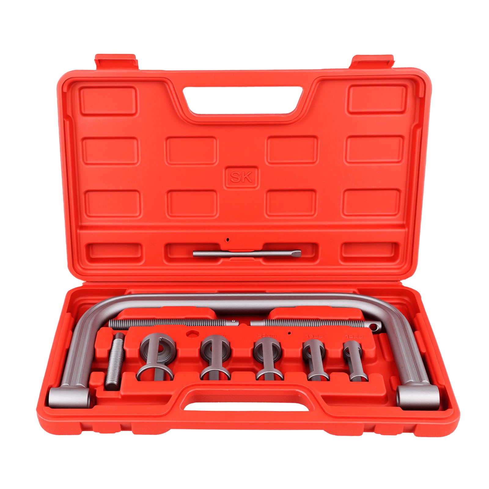 OiLiehu Compressore Molle Valvole Universale 10-TLG, Kit Attrezzo per la Compressione delle Valvole per Motori Piccoli, Auto e Moto